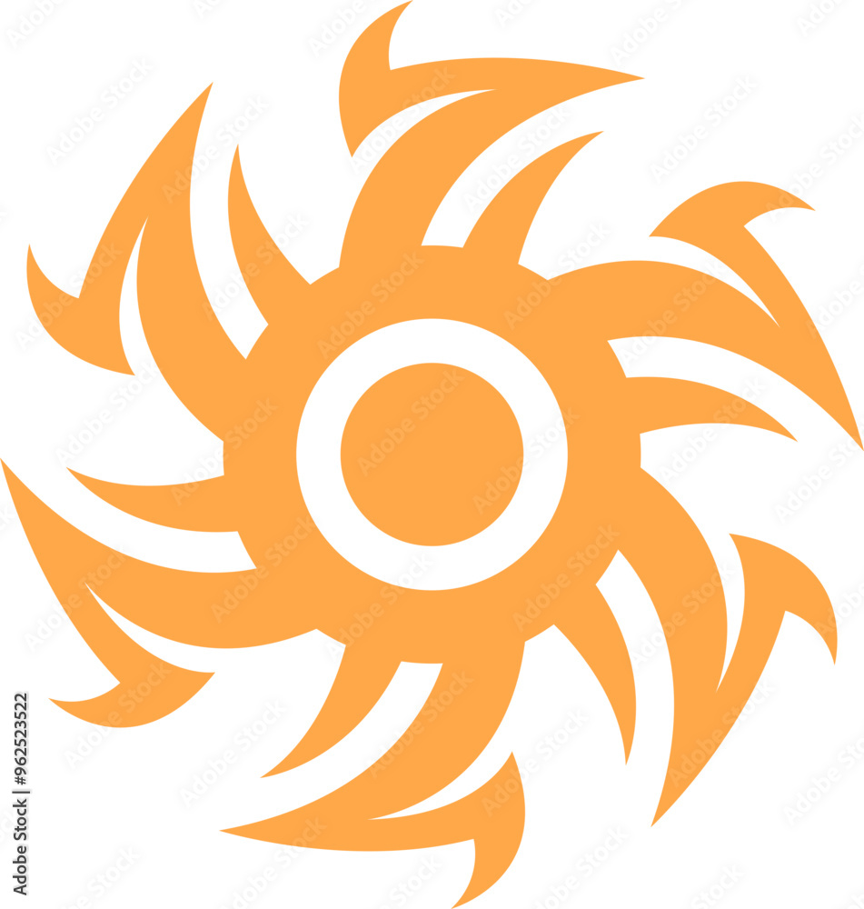 Fototapeta premium Tribal Tattoo Sun Vector