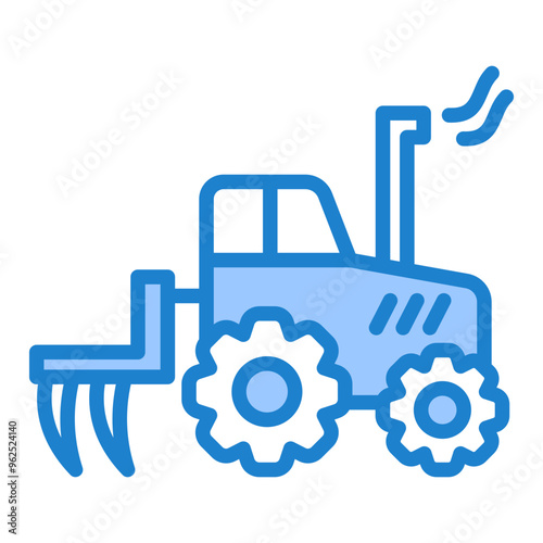 Tractor Plowing Icon