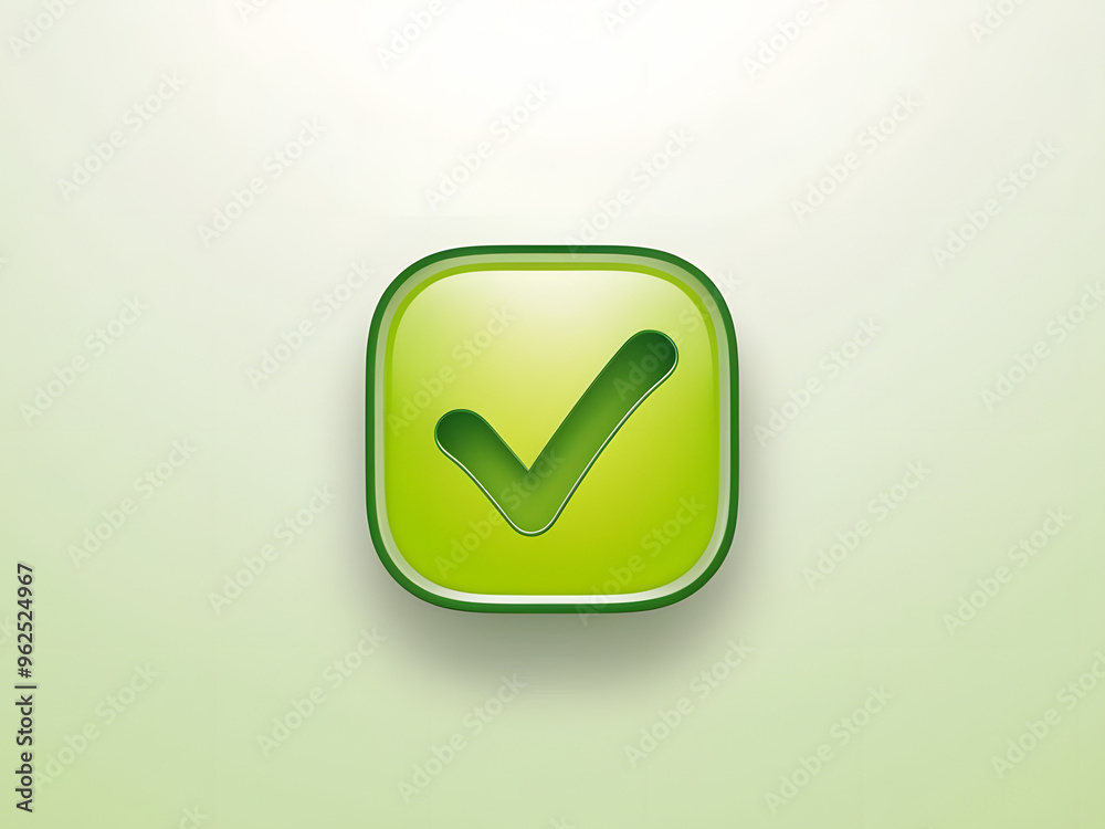 green check mark button 3d icon symbol digital illustration green check mark button 3d icon symbol digital illustration