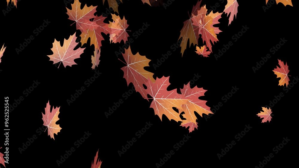 Animated of Red and orange maple leaves on transparent background, perfect for autumnthemed designs, seasonal promotions, or natureinspired projects. Alpha Channel Animated of Red and orange maple leaves on transparent background, perfect for autumnthemed designs, seasonal promotions, or natureinspired projects. Alpha Channel