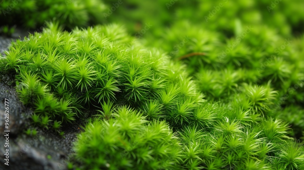 Close-up of dense green moss covering rocks, showcasing the lush and vibrant ecosystem found in natural settings, ideal for nature, botanical, and environmental themes. Close-up of dense green moss covering rocks, showcasing the lush and vibrant ecosystem found in natural settings, ideal for nature, botanical, and environmental themes.