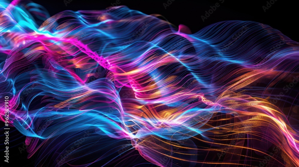 Abstract Neon Light Waves Abstract Neon Light Waves