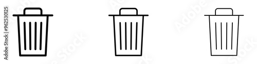 Trash liner icon vector set.