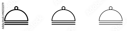 Food tray liner icon vector set.