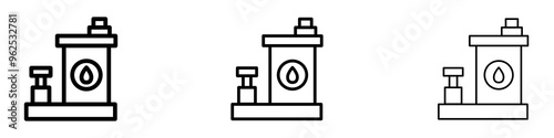 Sump pump liner icon vector set. photo