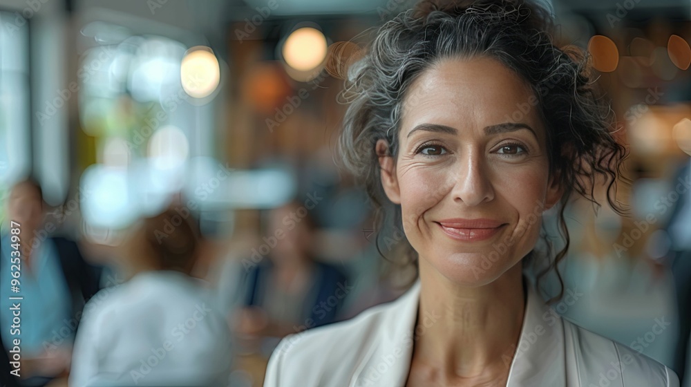 Portrait of a Smiling Woman with Graying Hair Portrait of a Smiling Woman with Graying Hair