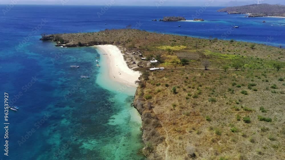 Aerial view of Pantai Tangsi, Lombok, Indonesia