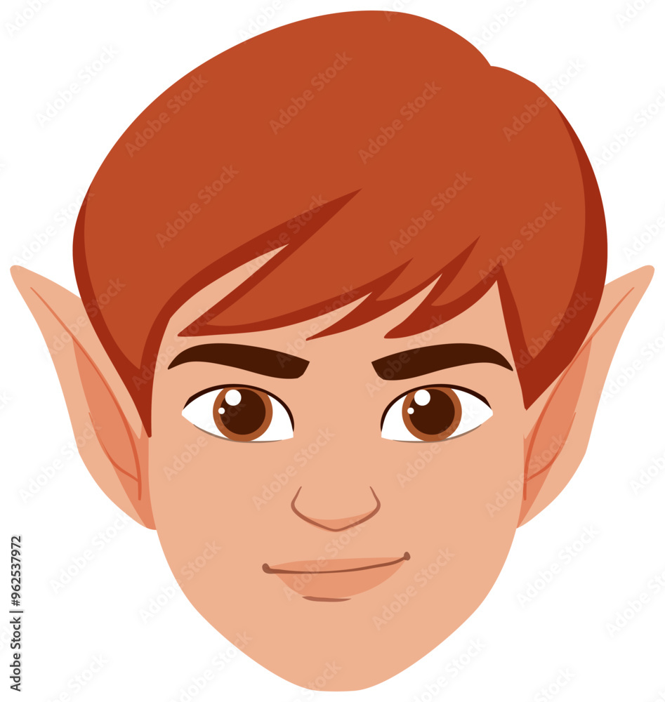 Smiling Elf Character Illustration Smiling Elf Character Illustration