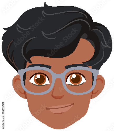 Smiling Man with Glasses