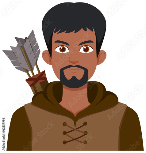Medieval Archer with Arrows