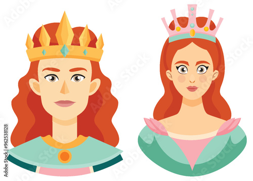 King and Queen Vector Illustration
