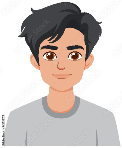 Smiling Young Man Illustration