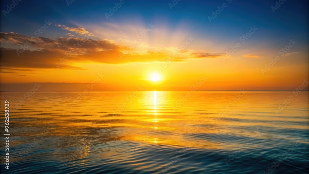 Yellow sunset illuminating the calm sea waters in a peaceful and tranquil scene, sunset, sea, yellow, orange, horizon, reflections Yellow sunset illuminating the calm sea waters in a peaceful and tranquil scene, sunset, sea, yellow, orange, horizon, reflections