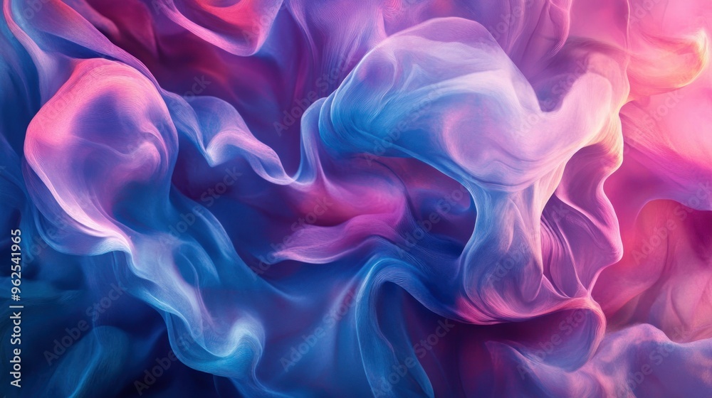 Abstract Swirling Blue and Pink Fabric Background Abstract Swirling Blue and Pink Fabric Background