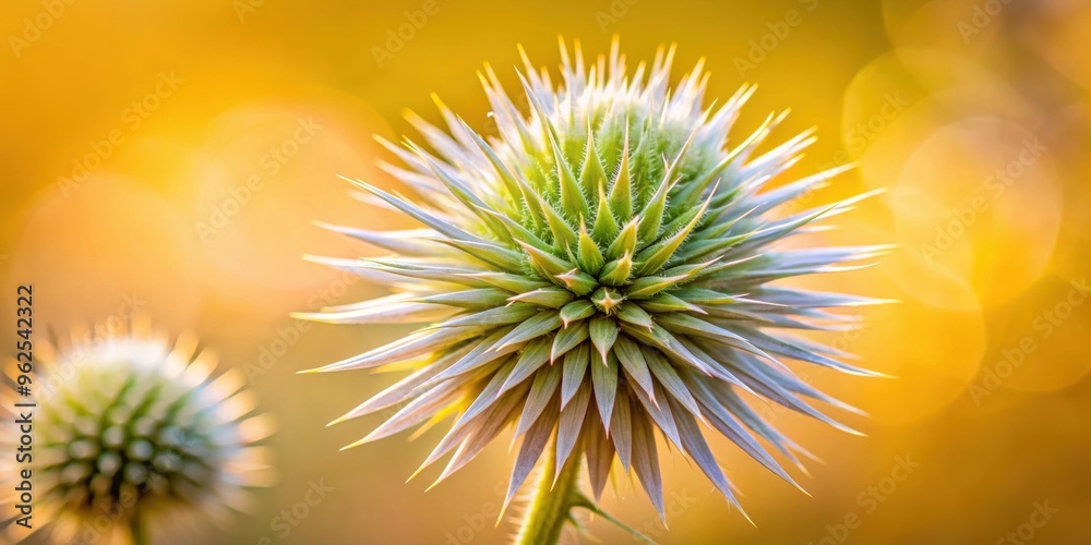 Obraz premium Close-up of a thorn flower with a soft background, thorn, flower, close-up, macro, beauty, nature, delicate, botany, plant, bloom