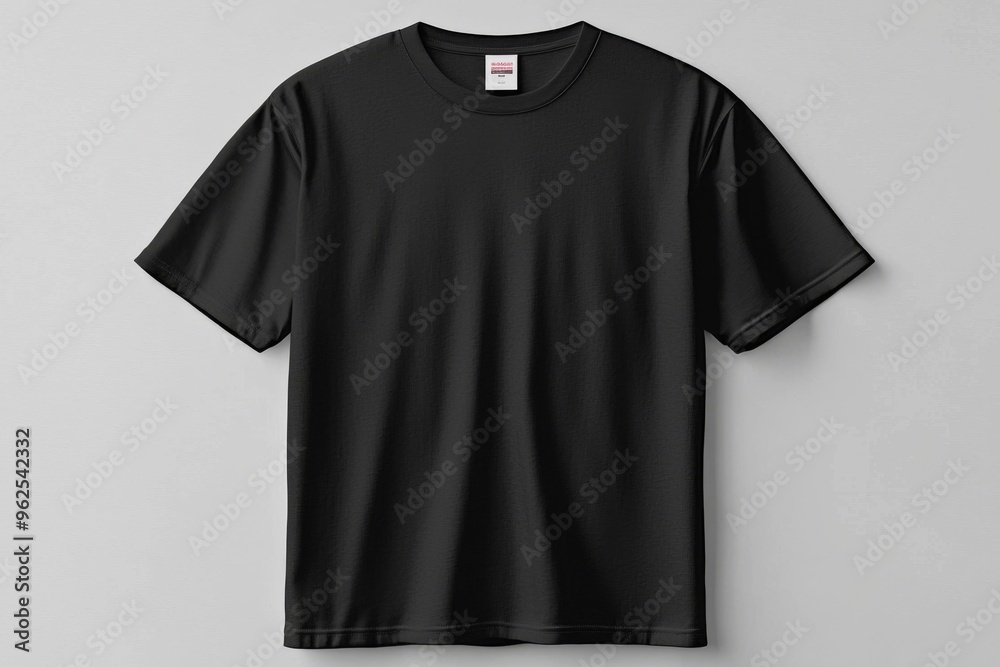 Black Tshirt Mockup Front and Back Isolated created with Generative AI