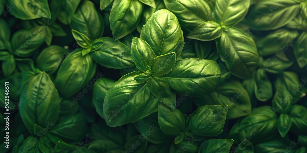 Fresh Basil Leaves: A Healthy Organic Ingredient for Salads and Seasoning