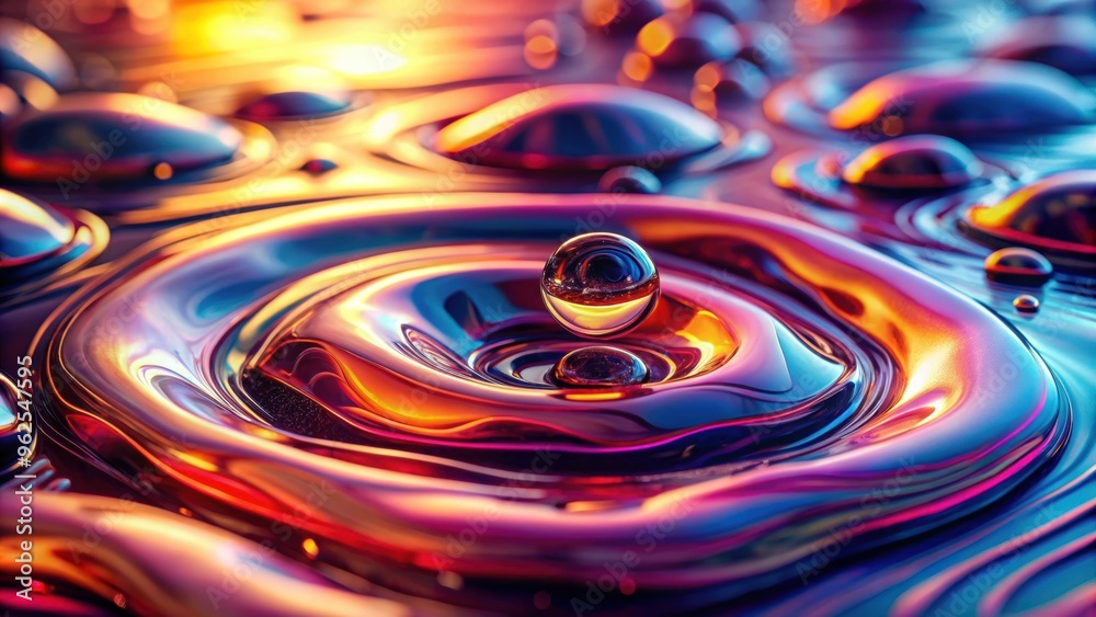 Close up of glossy liquid surface with a soft focus , glossy, liquid, surface, close up, soft focus, abstract, texture