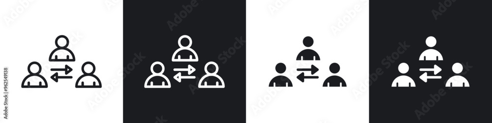 Mediator line icon vector illustration set. Mediator line icon vector illustration set.