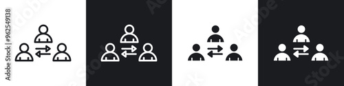 Mediator line icon vector illustration set.