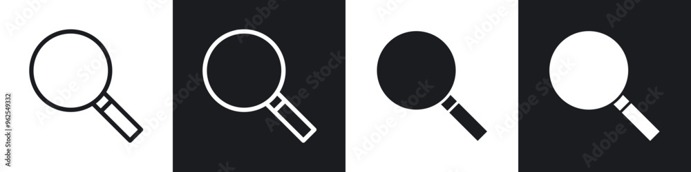 Search line icon vector illustration set. Search line icon vector illustration set.