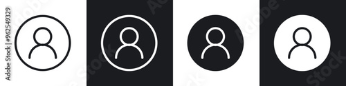 User line icon vector illustration set.