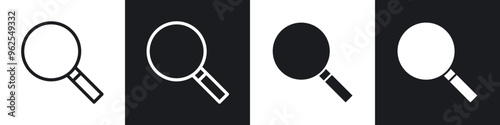 Search line icon vector illustration set.