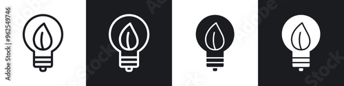 ECO Energy line icon vector illustration set.