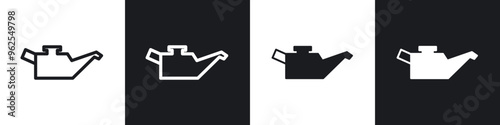 Oil can line icon vector illustration set.