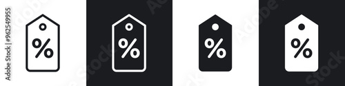 Discount tag line icon vector illustration set.
