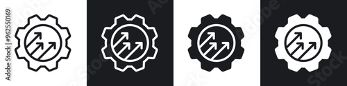 Efficiency line icon vector illustration set.