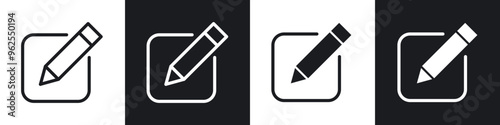 Edit text line icon vector illustration set.