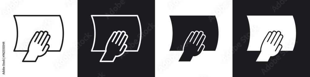 Cleaning cloth line icon vector illustration set. Cleaning cloth line icon vector illustration set.