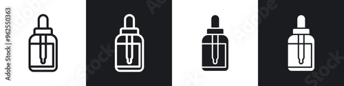 Serum line icon vector illustration set.