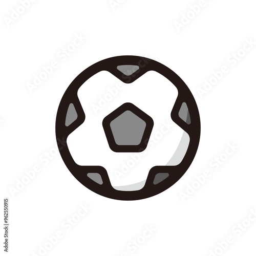Soccer ball outline icon for graphic design, apps and websites