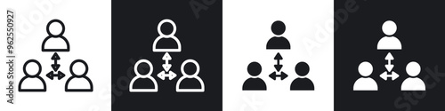 Third party line icon vector illustration set.