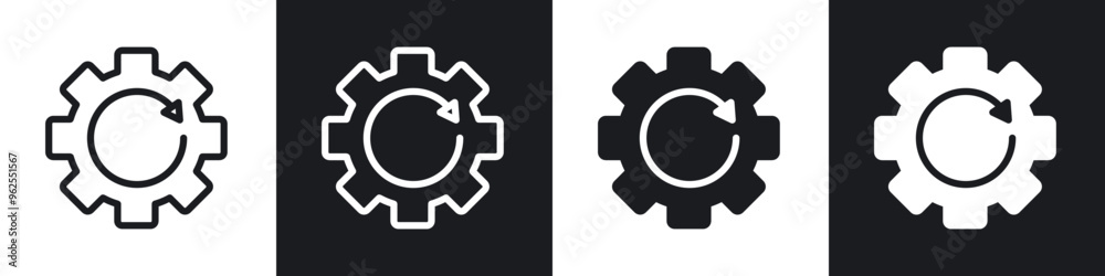 Recovery gear line icon vector illustration set. Recovery gear line icon vector illustration set.