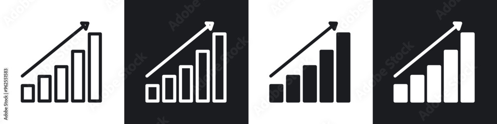 Profit growth line icon vector illustration set. Profit growth line icon vector illustration set.