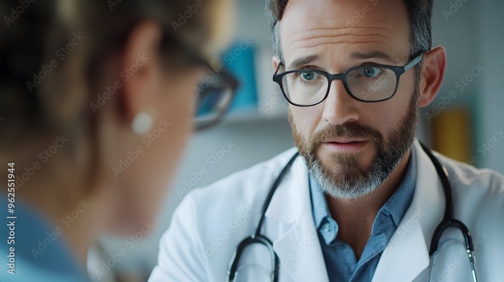 Doctor Discussing Medication Side Effects with Patient in Cozy Consultation Room Doctor Discussing Medication Side Effects with Patient in Cozy Consultation Room