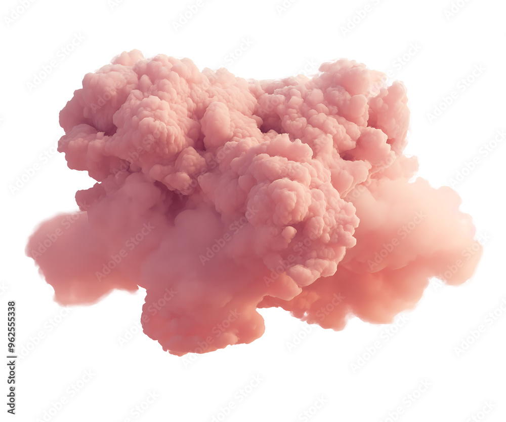 Abstract Pink Cloud Formation Against a Pastel Background Abstract Pink Cloud Formation Against a Pastel Background