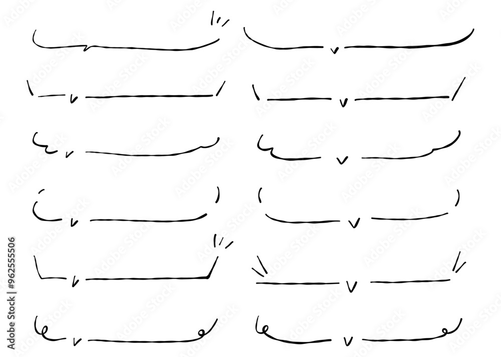 Φωτογραφία 手書きのシンプルな吹き出しセット、ベクター