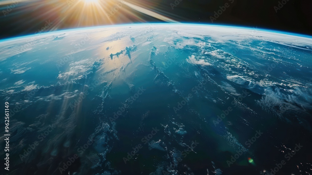 Fototapeta premium Earth from Space: A Celestial View