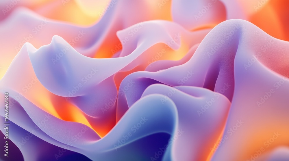Fototapeta premium Abstract Wavy Surface with Gradient Colors