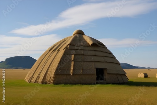 Isolated Haystack on White Background