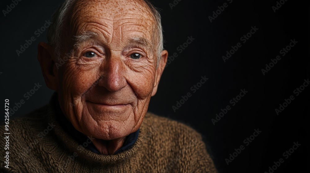 Fototapeta premium Cheerful Elderly Man Radiating Positive Energy and Wisdom