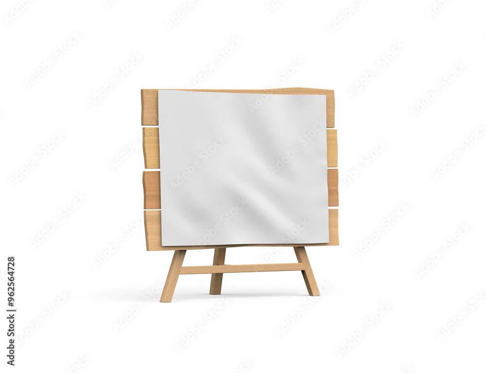 3d Rendering of an Empty Wooden Signpost/Notice Board 3d Rendering of an Empty Wooden Signpost/Notice Board