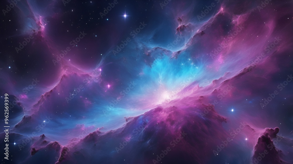 Obraz premium space galaxy background