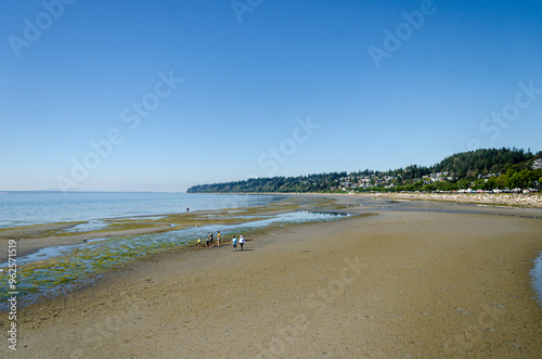 The White Rock beach at White Rock,  Surrey, British Columbia, Canada