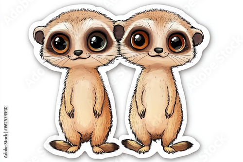 meerkats cute animals cartoon meerkats animal illustration animal stickers playful meerkats wildlife art animal characters happy meerkats adorable pets