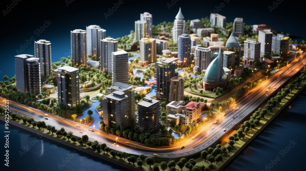 Fototapeta premium World Urban Planning Day, November 8, Generative AI